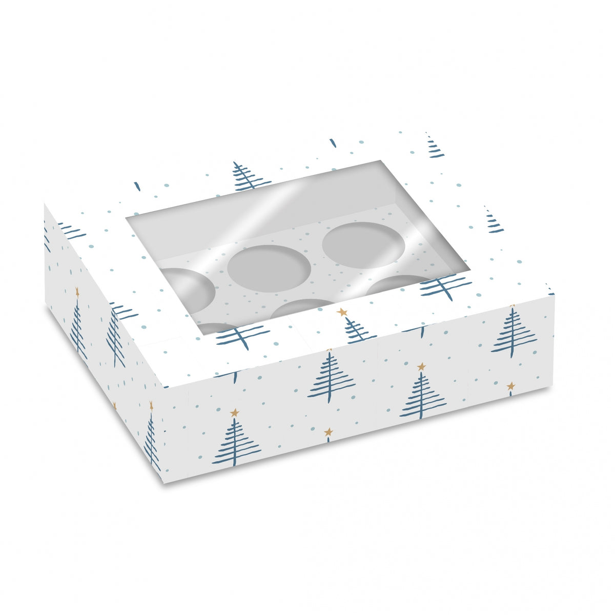 Simply Making Nordic Trees Cupcake Box