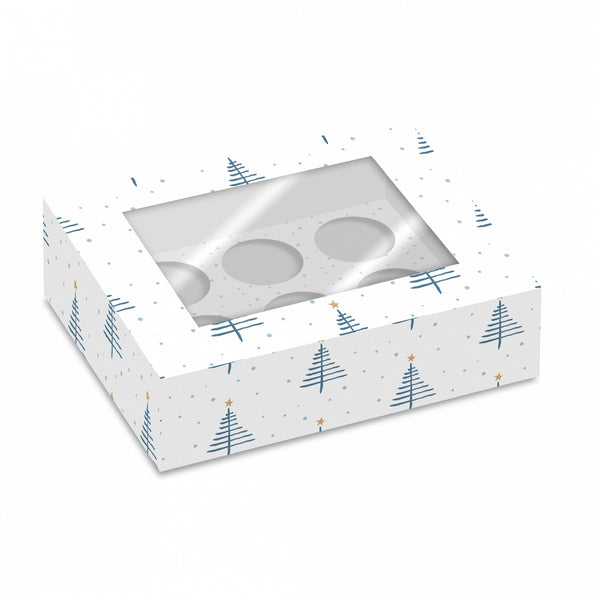 Simply Making Nordic Trees Cupcake Box