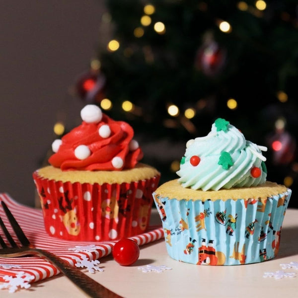 PME Santa & Rudolph Christmas Foil-lined Cupcake Cases x 60