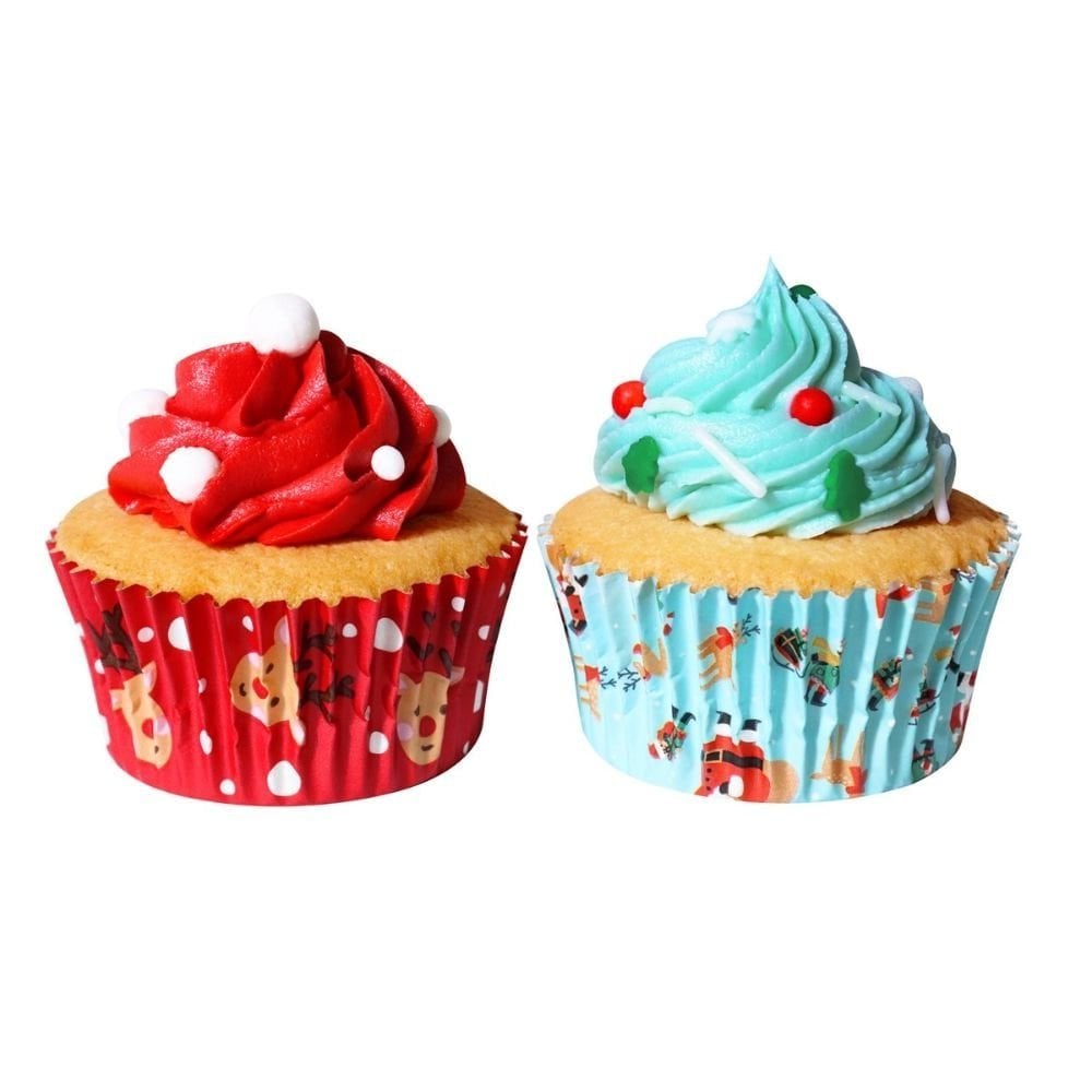 PME Santa & Rudolph Christmas Foil-lined Cupcake Cases x 60