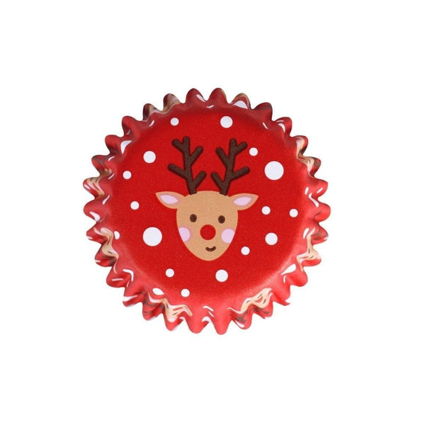 PME Rudolph Christmas Foil-lined Mini Cupcake Cases x 60