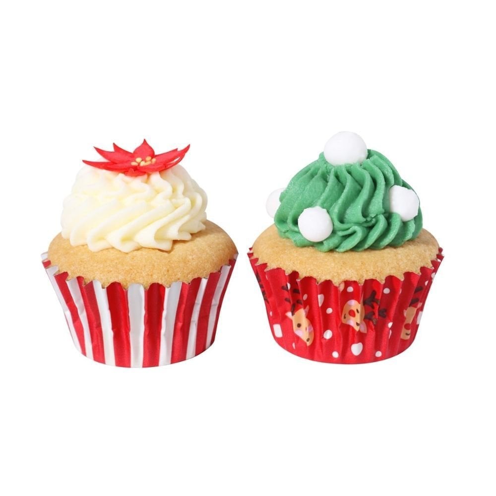 PME Rudolph Christmas Foil-lined Mini Cupcake Cases x 60