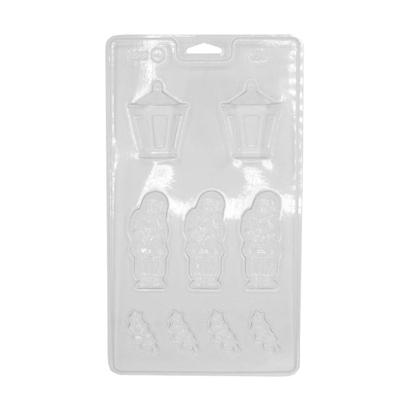 Choctastique Santa, Holly & Lanterns Chocolate Mould