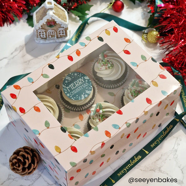 Simply Making Christmas Lights Cupcake Box - Pack Of 2