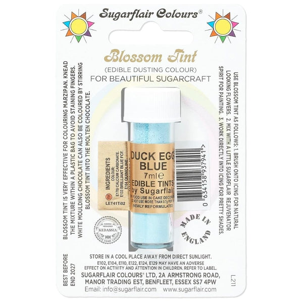 Sugarflair Duck Egg Blue Blossom Tint Dusting Colour 7ml