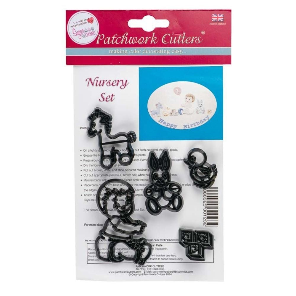 Patchwork Cutters Nursery Set Sugarcraft Icing Cutters Set Of 5