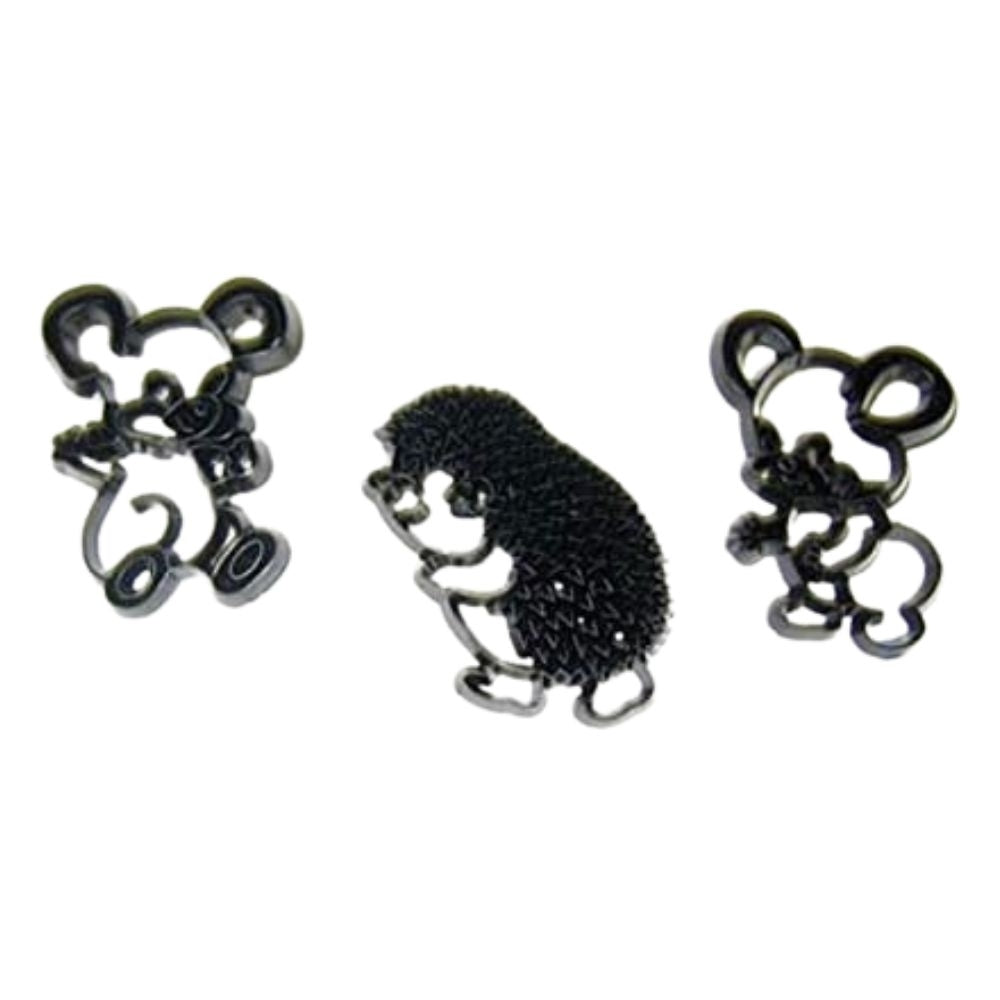 Patchwork Cutters Mice & Hedgehog Sugarcraft Icing Cutter Set Of 3