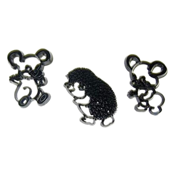 Patchwork Cutters Mice & Hedgehog Sugarcraft Icing Cutter Set Of 3