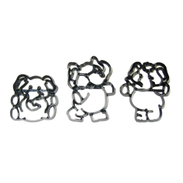 Patchwork Cutters Elephants Sugarcraft Icing Cutter Set Of 3
