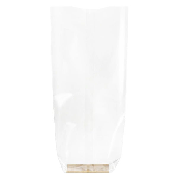 The Cake Decorating Co. Large Clear Cellophane Bag With Fitted Brown Card Base x 10