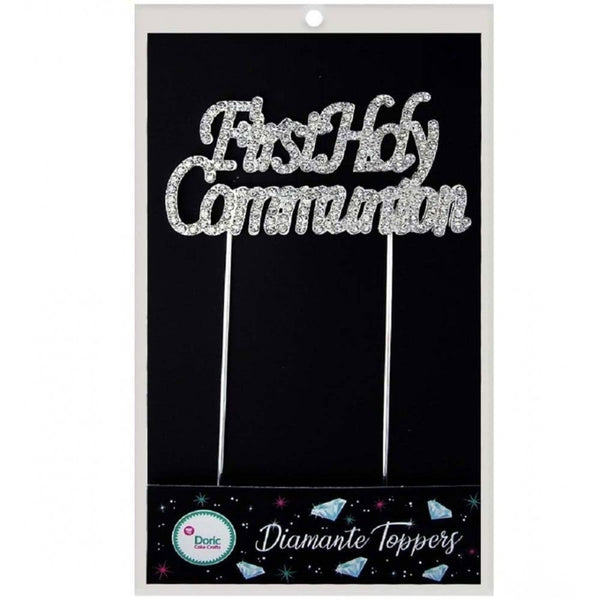 Doric Cake Craft First Holy Communion Diamante Cake Topper Pick