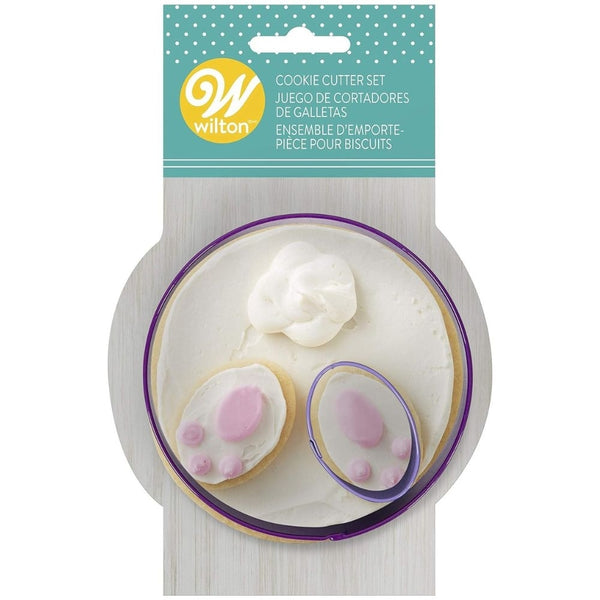 Wilton Bunny Bottom & Feet Round / Oval Cutters Set Of 2