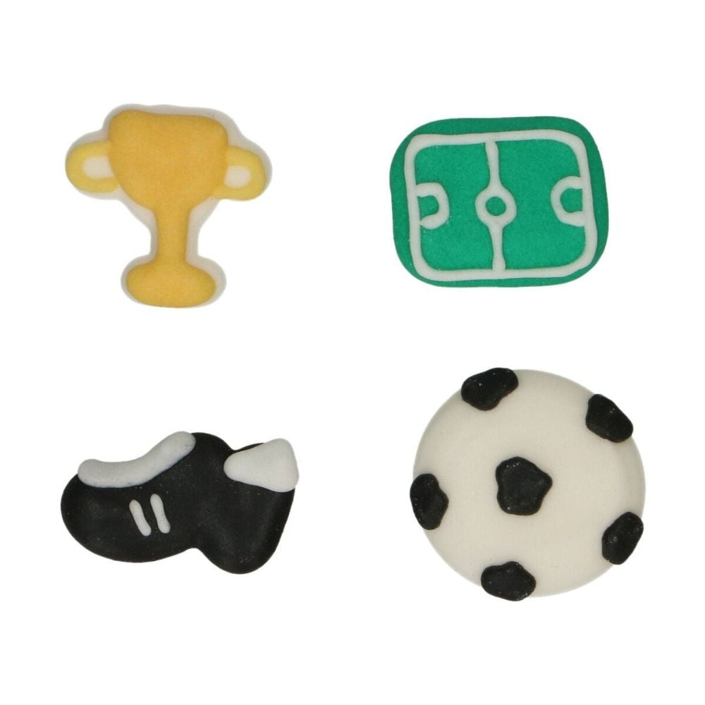 FunCakes Football Sugar Decorations Pack Of 8