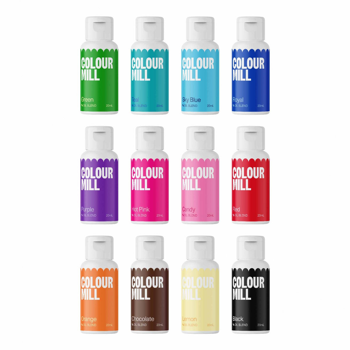 Colour Mill Student Gift Set Of 12 Oil Based Food Colouring 20ml