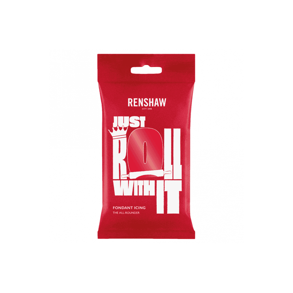 Renshaw Poppy Red - Just Roll With It Sugarpaste Fondant Icing