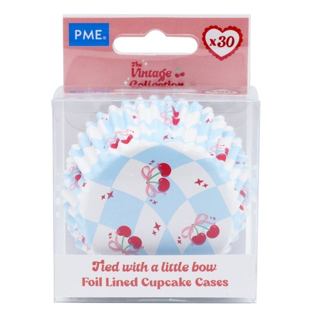 PME Tied With A Little Bow Vintage Foil-Lined Cupcake Cases x 30