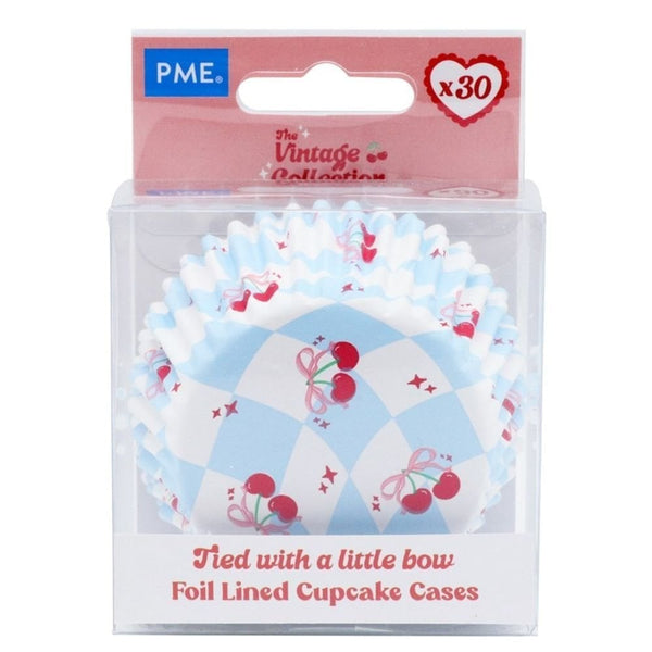 PME Tied With A Little Bow Vintage Foil-Lined Cupcake Cases x 30