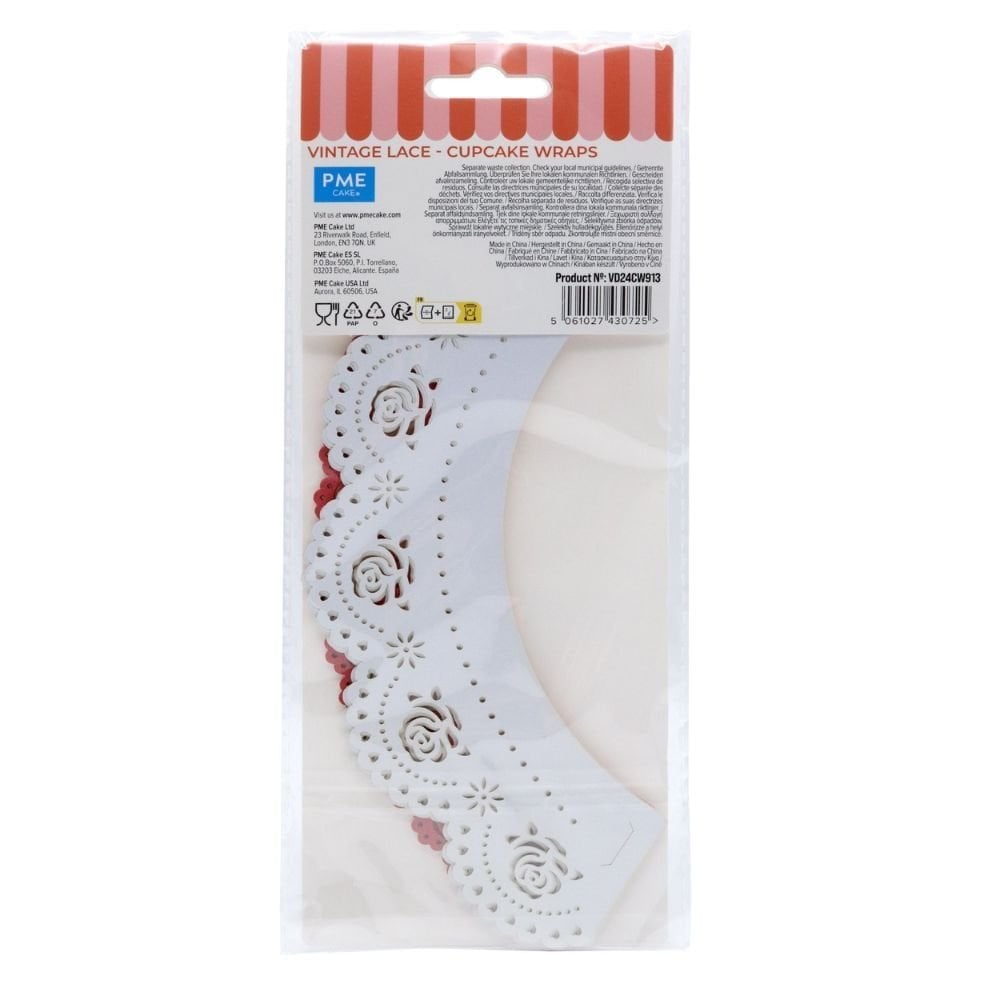 PME Vintage Lace Cupcake Wrappers x 12