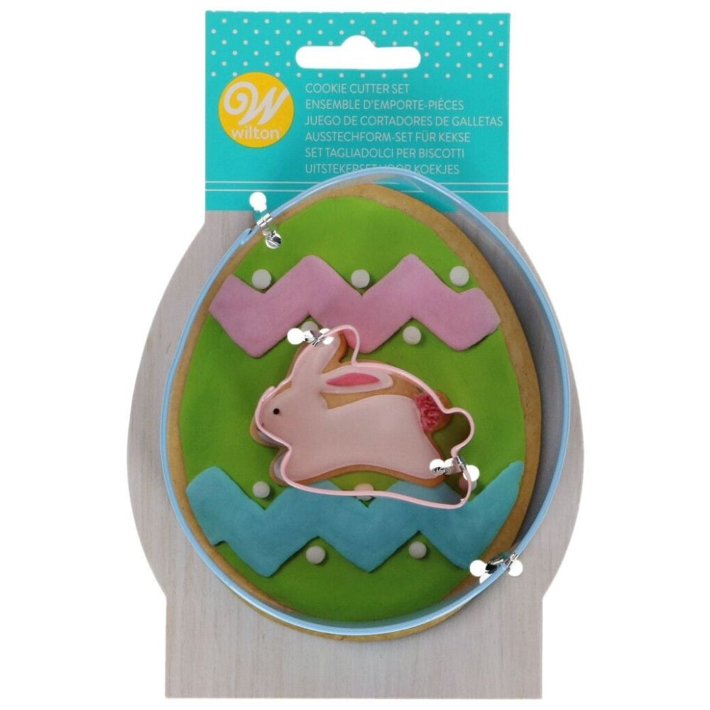 Wilton Egg & Bunny Cookie Cutter Set Of 2