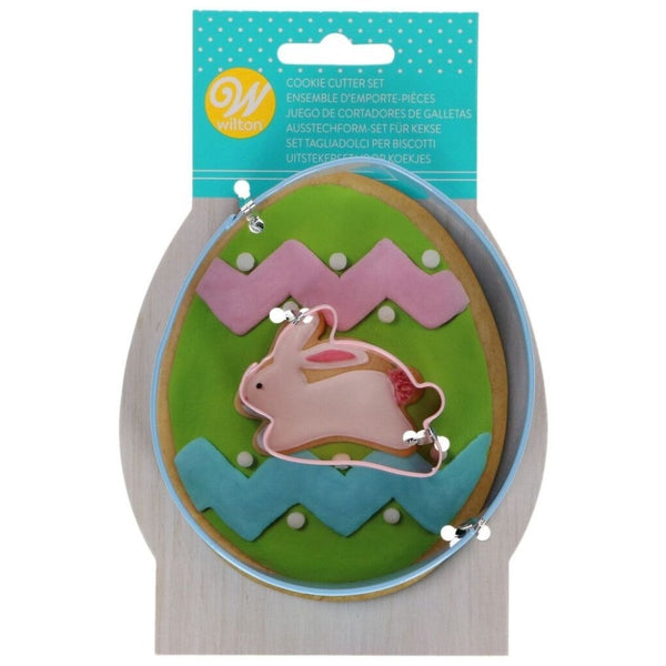 Wilton Egg & Bunny Cookie Cutter Set Of 2