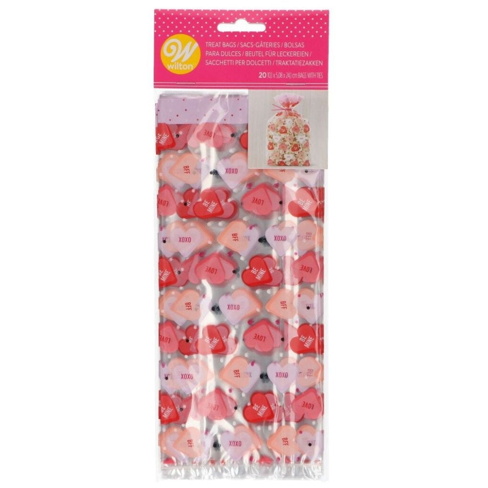 Wilton Candy Hearts Treat Bags x 20