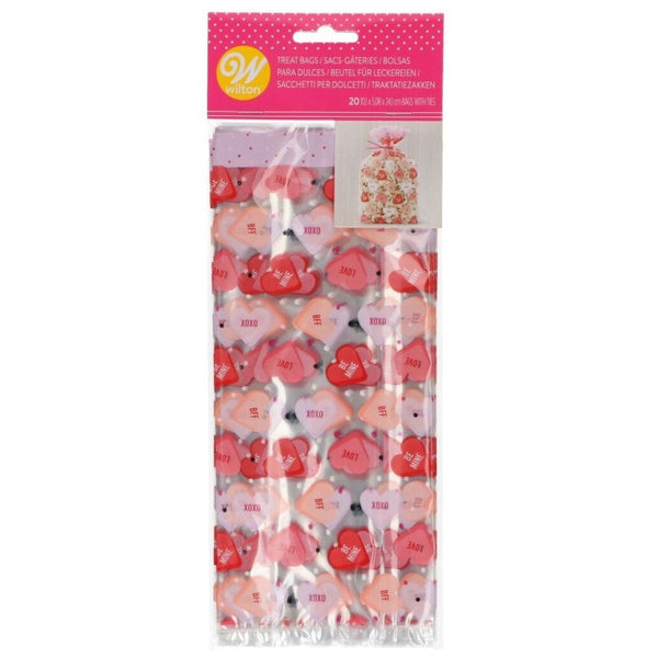 Wilton Candy Hearts Treat Bags x 20