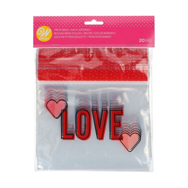 Wilton Love Resealable Treat Bags x 20