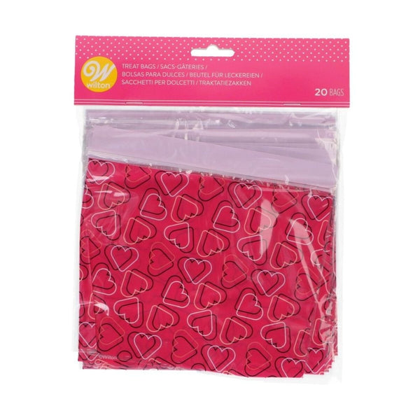 Wilton Hearts Resealable Treat Bags x 20