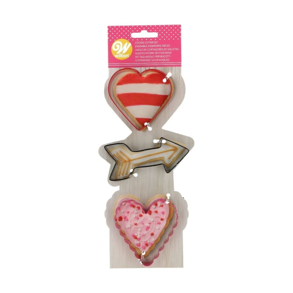 Wilton Valentine Metal Cookie Cutter Set Of 3