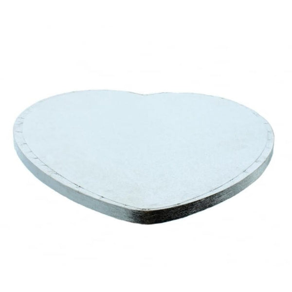 The Cake Decorating Co. Silver Heart Drum Cake Board