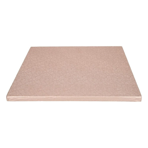 The Cake Decorating Co. Rose Gold Square Drum Cake Board