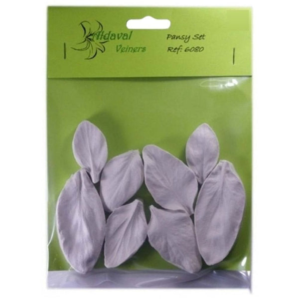 Aldaval Veiners Pansy Leaf Silicone Veiner Set Of 8 (6080)