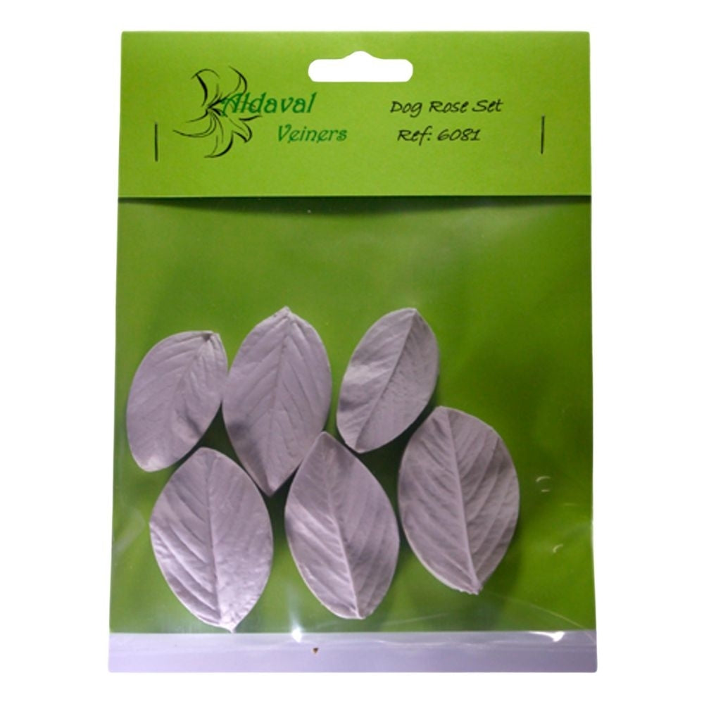 Aldaval Veiners Dog Rose Leaf Silicone Veiner Set Of 6 (6081)