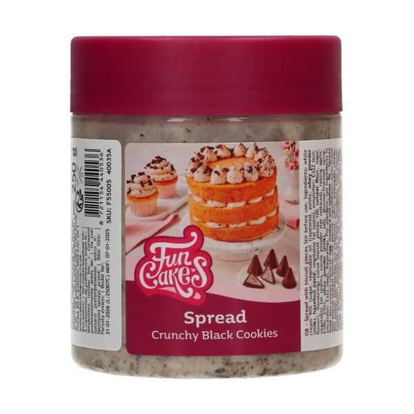 FunCakes Crunchy Black Cookies Spread 250g