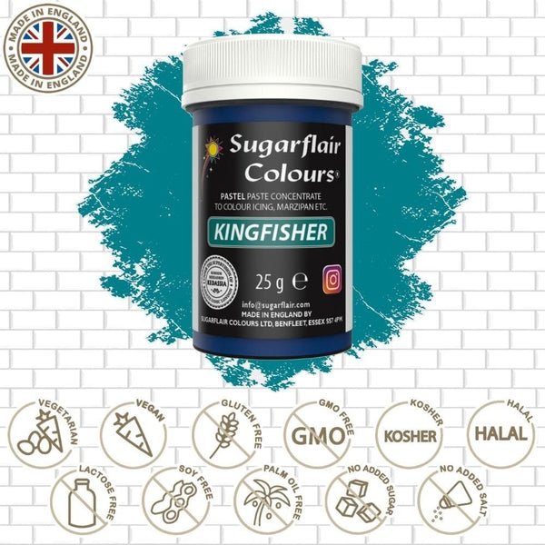 Sugarflair Kingfisher Blue - Pastel Paste Colouring 25g