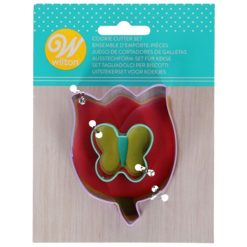 Wilton Flower & Butterfly Cookie Cutter Set Of 2