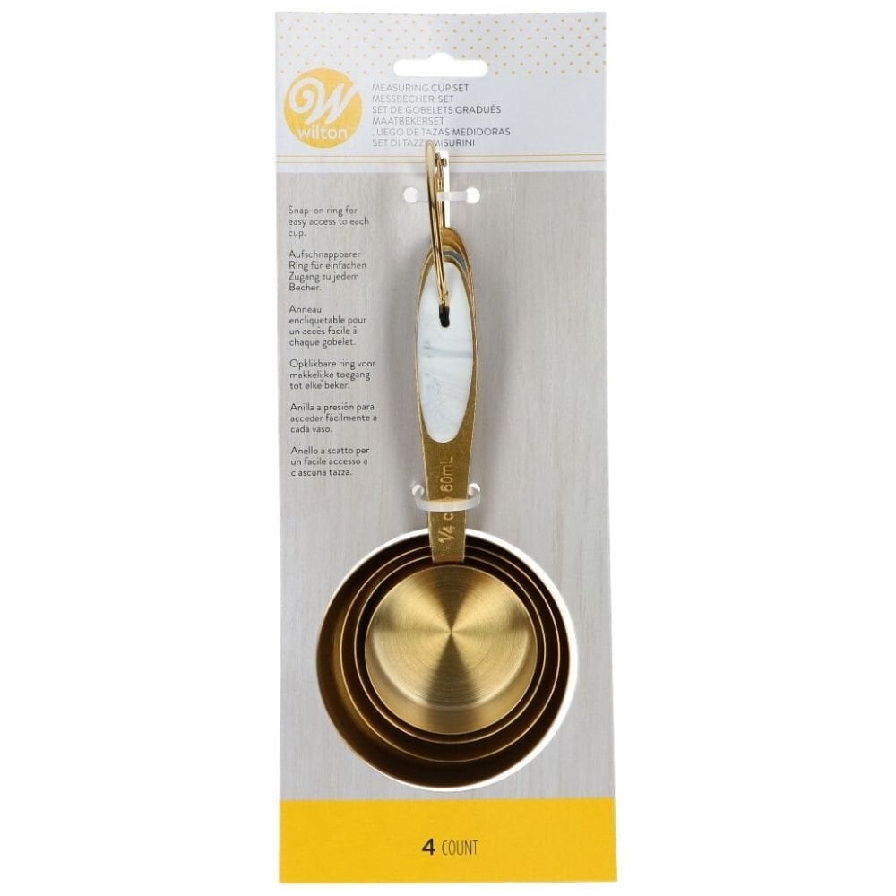 Wilton Gold Metal Measuring Cups Set Of 4