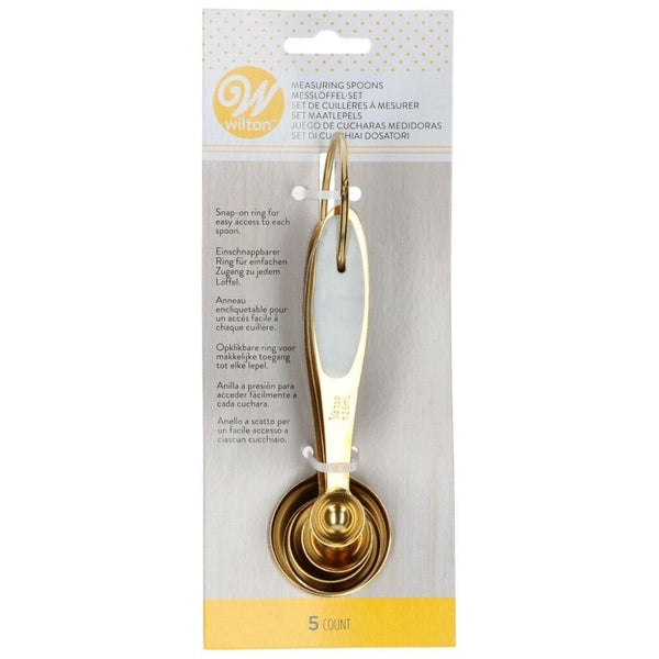 Wilton Gold Metal Measuring Spoons Set Of 5