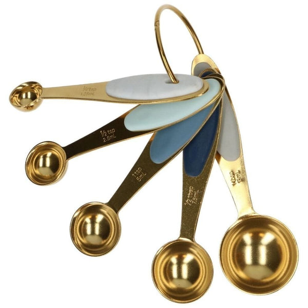 Wilton Gold Metal Measuring Spoons Set Of 5