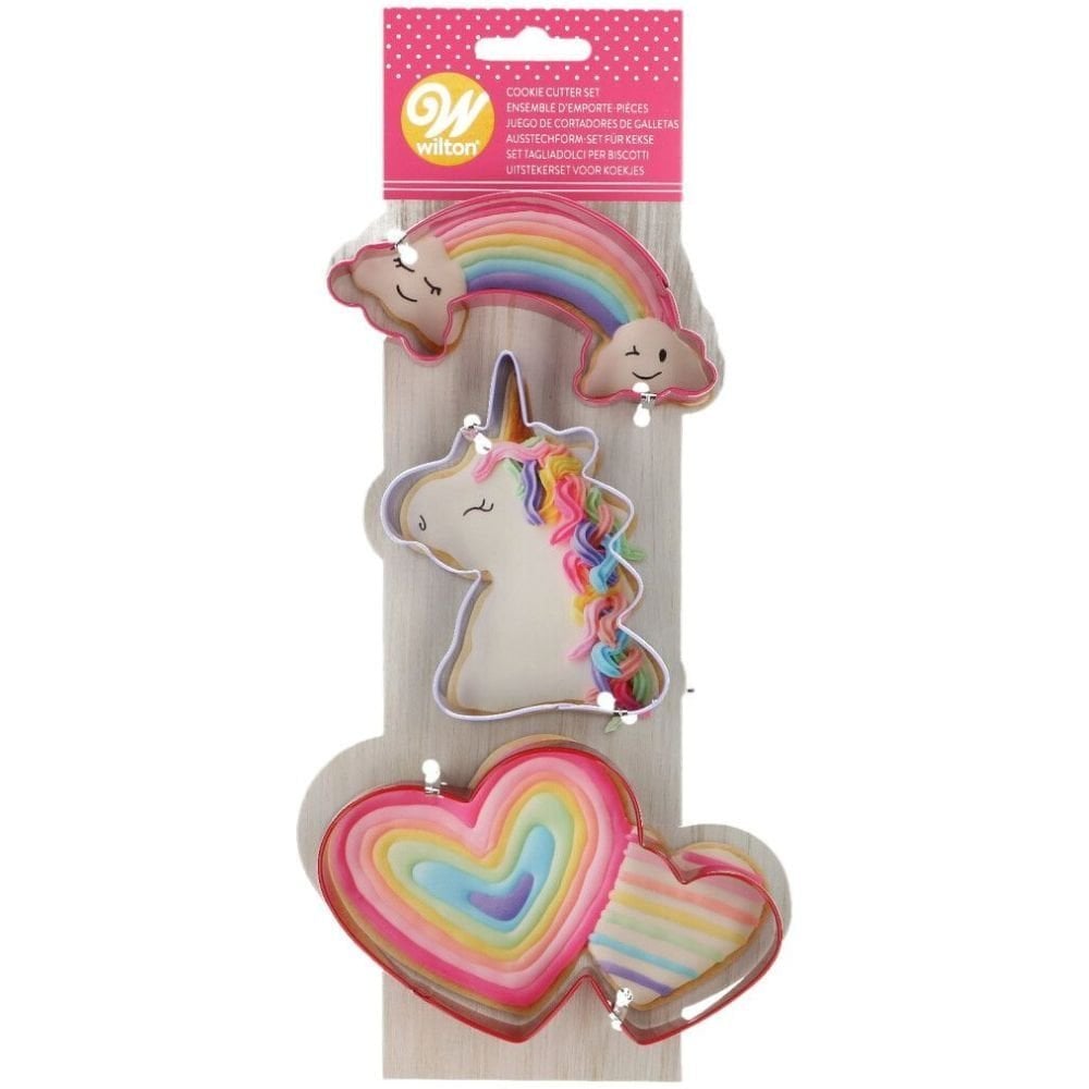Wilton Magical Unicorn Metal Cookie Cutter Set Of 3