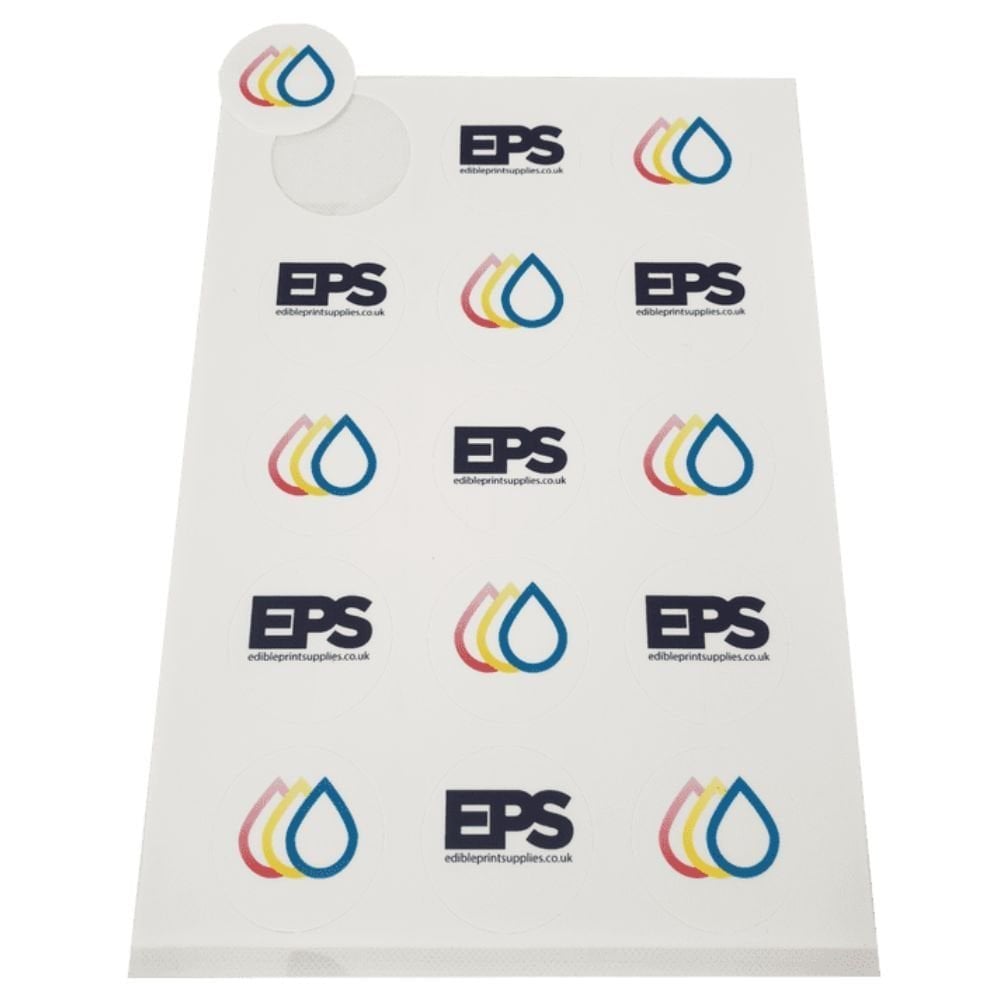 Edible Print Supplies Limited 2" Easy Peel Pre-Cut Round Edible Icing Sheets