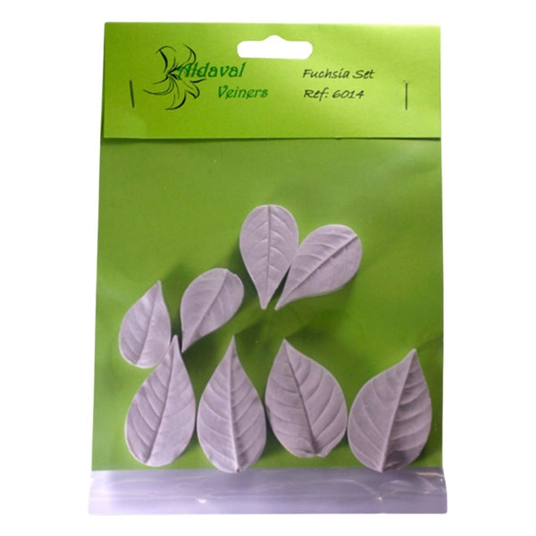 Aldaval Veiners Fuchsia Leaf Silicone Veiner Set Of 8 (6014)
