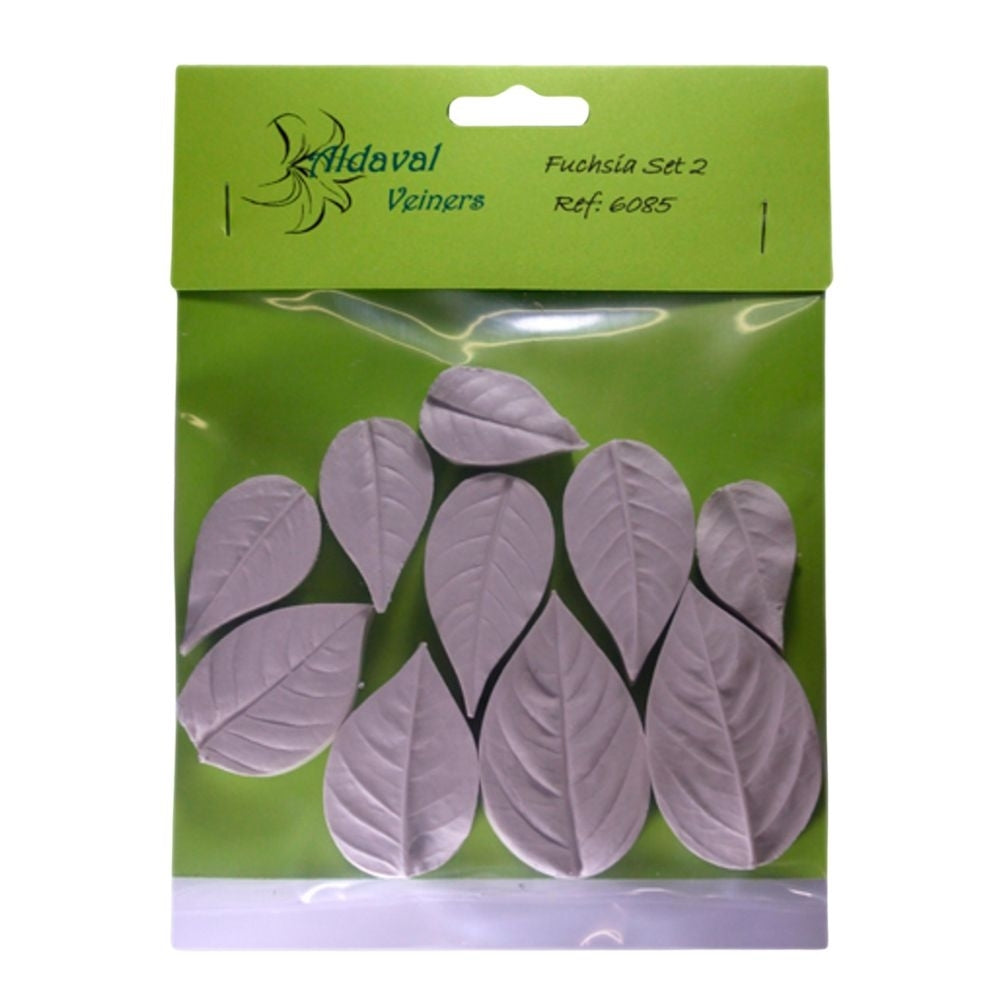 Aldaval Veiners Fuchsia Leaf Silicone Veiner Set Of 10 (6085)