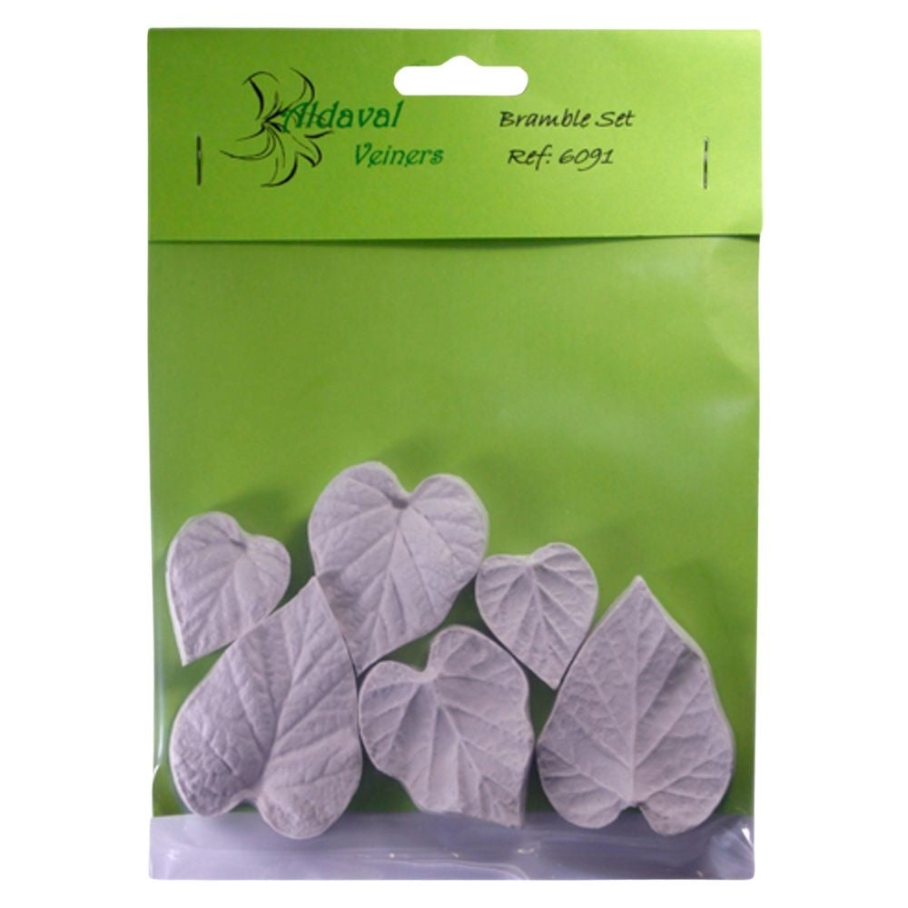 Aldaval Veiners Bramble Leaf Silicone Veiner Set Of 6 (6091)