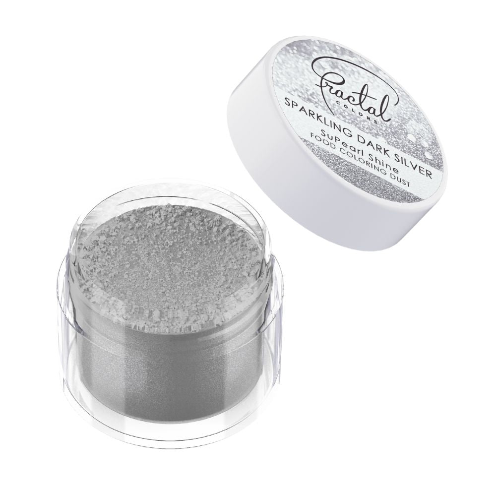 Fractal Colors SuPearl Shine Lustre Dust 3.5g - Sparkling Dark Silver