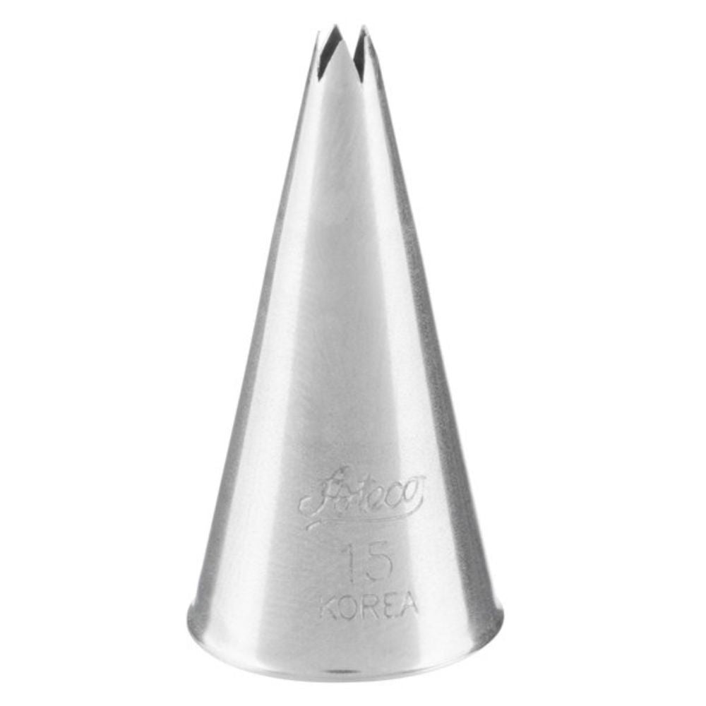 Ateco No.15 Small 5 Point Open Star Metal Piping Nozzle