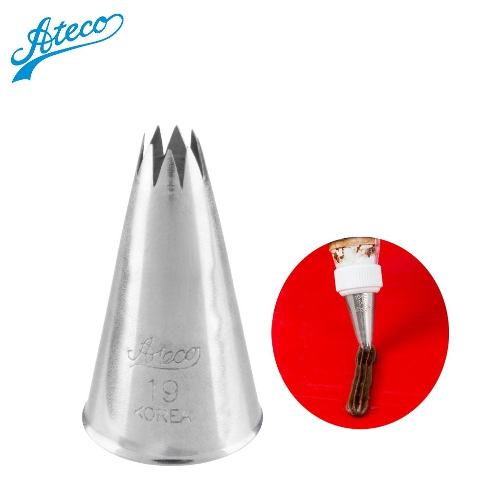 Ateco No.19 8 Point Open Star Metal Piping Nozzle