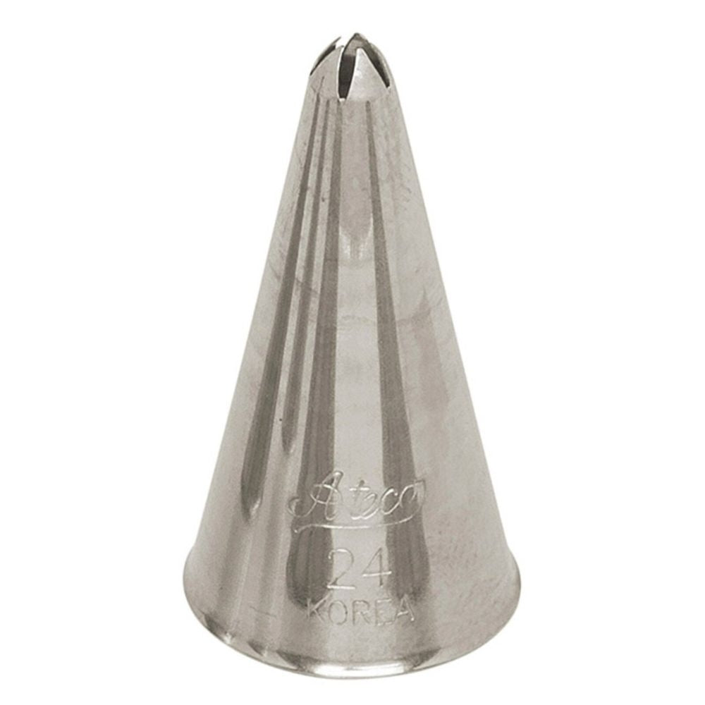 Ateco No.24 Small 5 Point Closed Star Metal Piping Nozzle