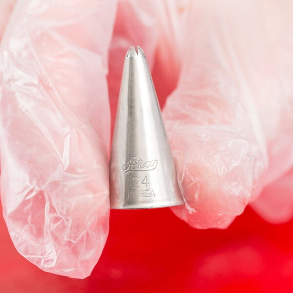 Ateco No.24 Small 5 Point Closed Star Metal Piping Nozzle