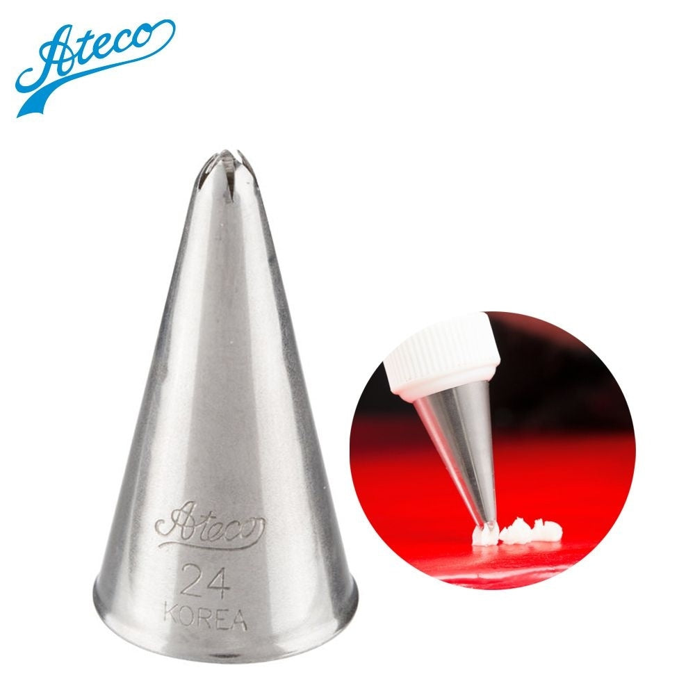 Ateco No.24 Small 5 Point Closed Star Metal Piping Nozzle